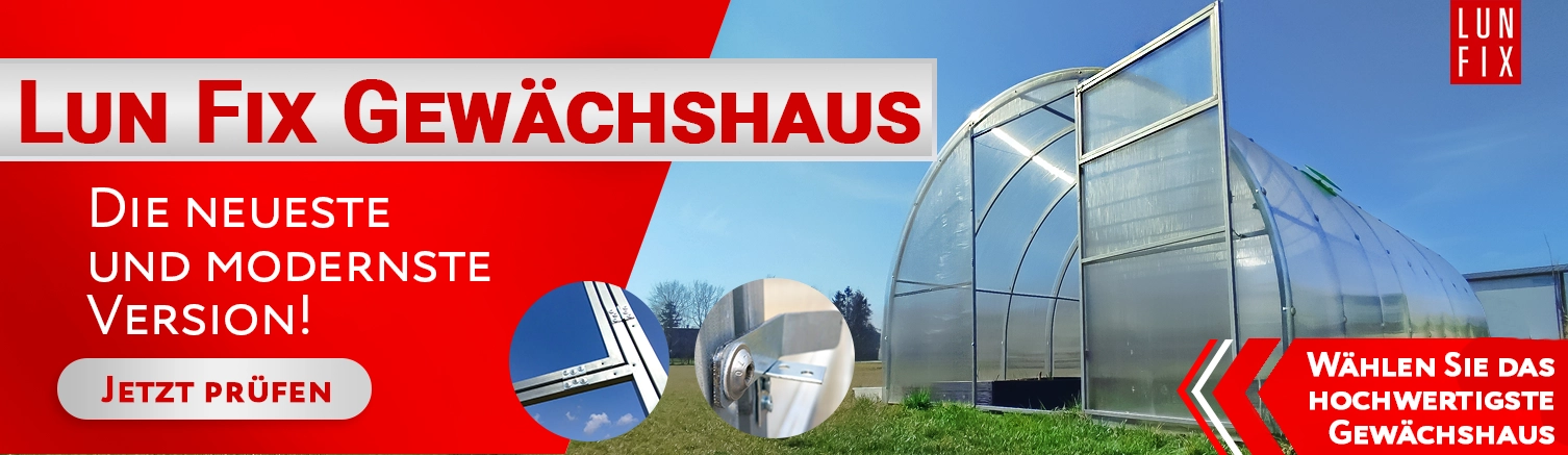 Szklarnia z poliwęglanu NOWA 2025 Lun Fix szklarnie ogrodowe Lun Fix