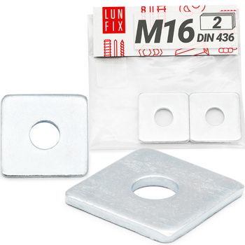 Quadratische Unterlegscheibe M16 50x50x4,5mm - DIN 4362 Stck.