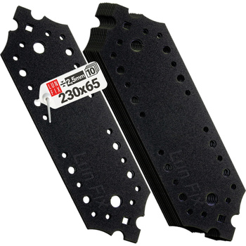 Flachverbinder 230x65x2,5mm Lochblech Schwarz 10 Stk