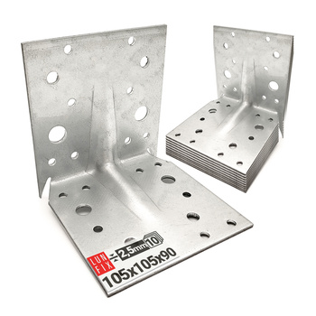 Montagewinkel mit Bolzen 105x105x90x2,5 Zimmerei 10St.