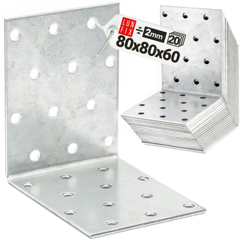 Winkelverbinder 80x80x60x2 20 Stück
