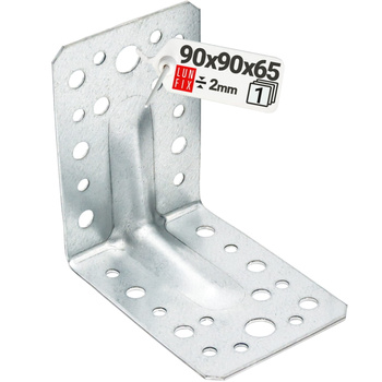 Winkelverbinder Lochplattenwinkel 90x90x65x2
