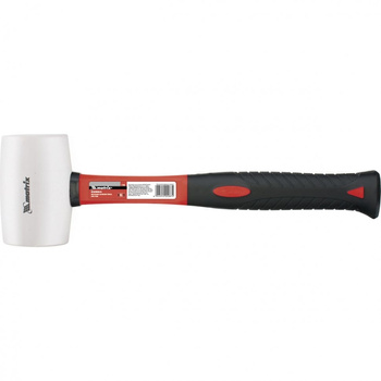 Młotek gumowy brukarski 60mm 680g biały z trzonkiem z włókna szklanego