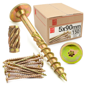 Tellerkopfschrauben 5x90 mm 150 Stück TX25