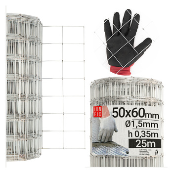 Armierungsgewebe Wand H35cm L25m Maschenweite 50x60mm Ø1,5mm