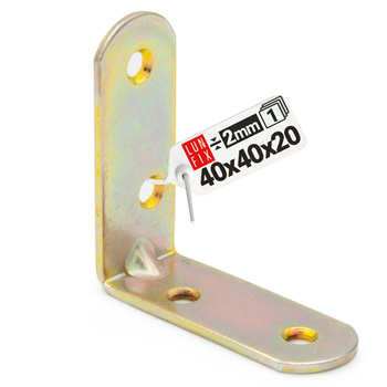 Möbelbauwinkel Gelb Verzinkt 40x40x20x2 mm