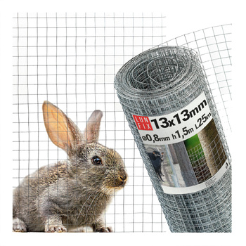 Wühlmausgitter Maulwurfgitter Kaninchendraht H1,5m L25m Maschenweite 13x13mm Ø0,8mm