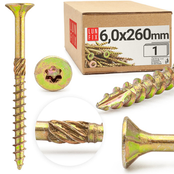 Spanplattenschrauben 6,0x260 mm 1 Stück TX30