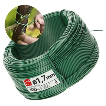 Gartendraht grün Ø1,7mm 100m Stahl verzinkt PVC