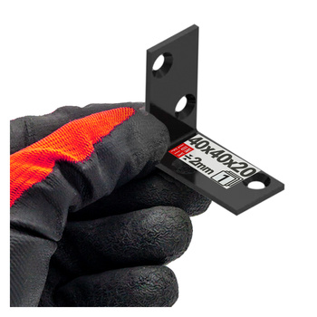 Breitwinkel Eckwinkel Shwarz 40x40x40x2 mm