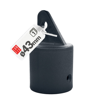 Strebenkappe zur Befestigung Graphit für 42 mm Pfosten