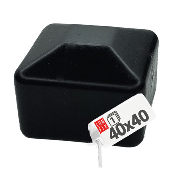 Pfostenkappen Schwarz 40x40 mm Eckig 1 stuck