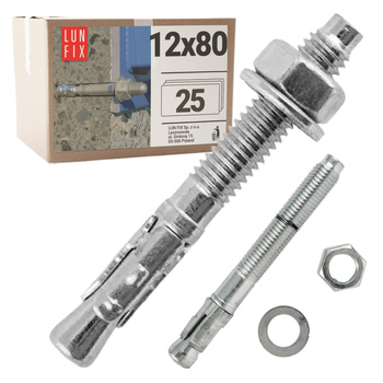 Schwerlastanker Bolzenanker M12 80mm 25stk