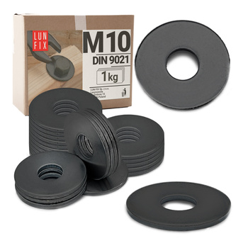 Runde Unterlegscheibe M10 Shwarz verzinkt DIN9021 1kg