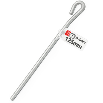 125 mm Befestigungsdraht mit Öse für Ankerschnellabhänger 4mm