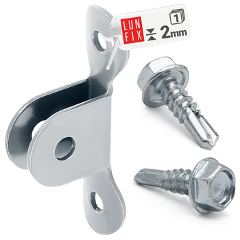 Querstrebenhalter zur Zaunpfosten Verzinkt inkl. 2 Schrauben