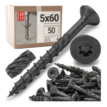 Shwarz spanplattenschrauben 5x60 50stk.