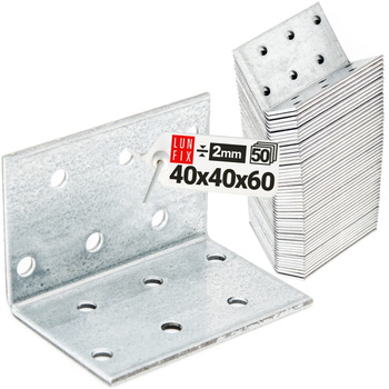Winkelverbinder 40x40x60x2 50 Stück