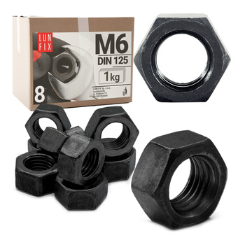 Sechskantmutter M6 Shwarz verzinkt DIN934 1kg