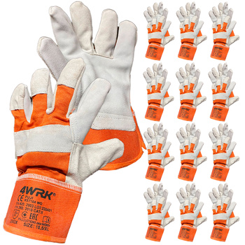 Verstärkte Arbeitshandschuhe aus Leder Größe 10 XL 12stk.