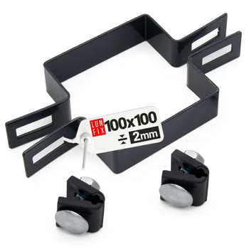 Mittelschelle Vierkant für 100x100 mm Pfosten Graphit