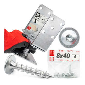 Montage Satz: Pfostenträger Verstellbar + Schrauben