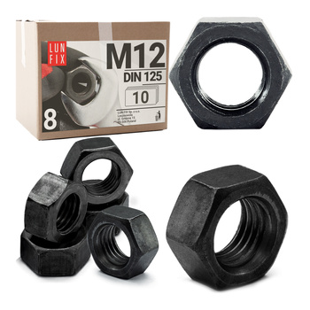 Sechskantmutter M12 Shwarz verzinkt DIN934 10stk