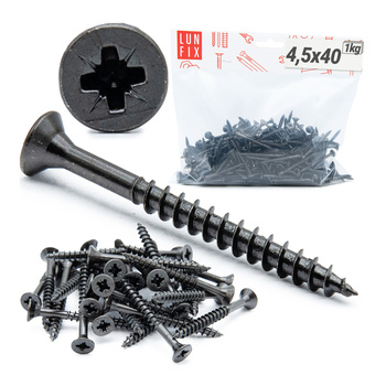 Universalschraube 4,5x40 mm Schwarz Verzinkt 1kg