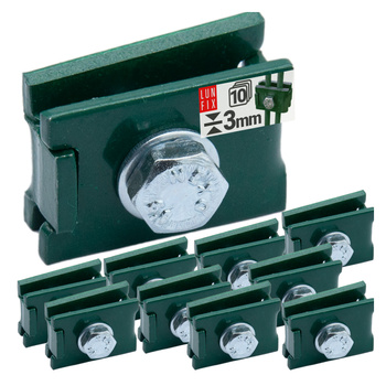 Eckverbinder ür Gittermatten inkl. Befestigungsmaterial Grün 10stk.