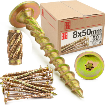 Tellerkopfschrauben 8x50 mm 50 Stück TX40