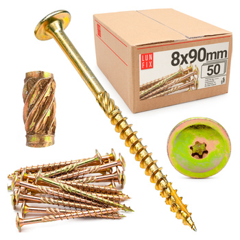 Tellerkopfschrauben 8x90 mm 1 Stück TX