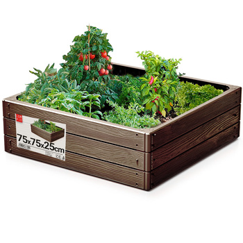 Grządka ogrodowa podwyższona 75x75x25cm rustykalna cegła