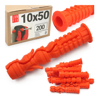 Dehnschrauben, Kunststoff-Expansionsrohr 10x50mm 200ks.