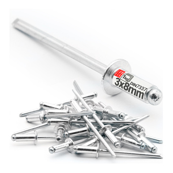 Aluminium Blindnieten DIN7337 3x8 mm 1kg Silber