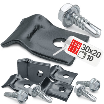 Spanndrahthalter inkl. Selbstschneidender Schrauben Graphit 10er Set