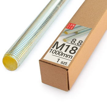 Gewindestange M18 x 1000 mm, 1 Stück | Festigkeitsklasse 8.8 DIN 975