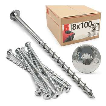 Porenbetonschrauben 8x100 mit Tellerkopf und abdruck stern T30 50stk.