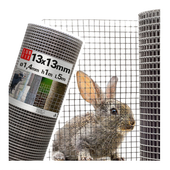 Wühlmausgitter Maulwurfgitter Kaninchendraht H1m L5m Maschenweite 13x13mm Ø1,4mm
