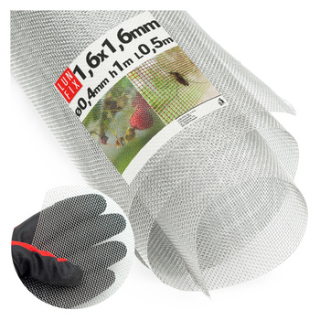 Feinmaschig Verzinkt 1,6x1,6mm ø0,4 H1m L50cm