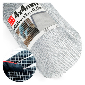 Feinmaschig Verzinkt 4x4mm ø0,4 H1m L50cm