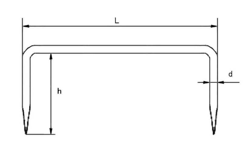 Klamra budowlana ciesielska 8x250mm 1 szt.