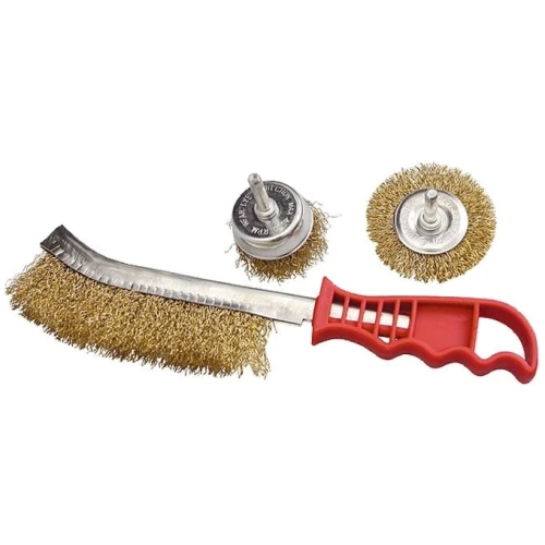 Drahtbürsten-Set für Bohrmaschine 2 Teile Handbürste Set