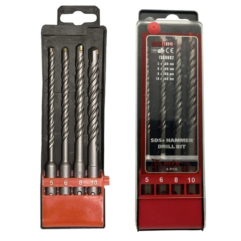 Betonbohrer-Set 4 Stück 5-6-8-10 mm SDS