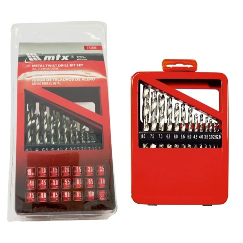 Metallbohrer-Set 19 Stück 1-10 mm Zylinderschaft MTx 723889