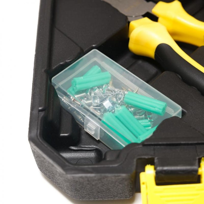 Haushalts-Werkzeugset mit Akku-Schrauber USB Bohrern und Bits 110 Teile