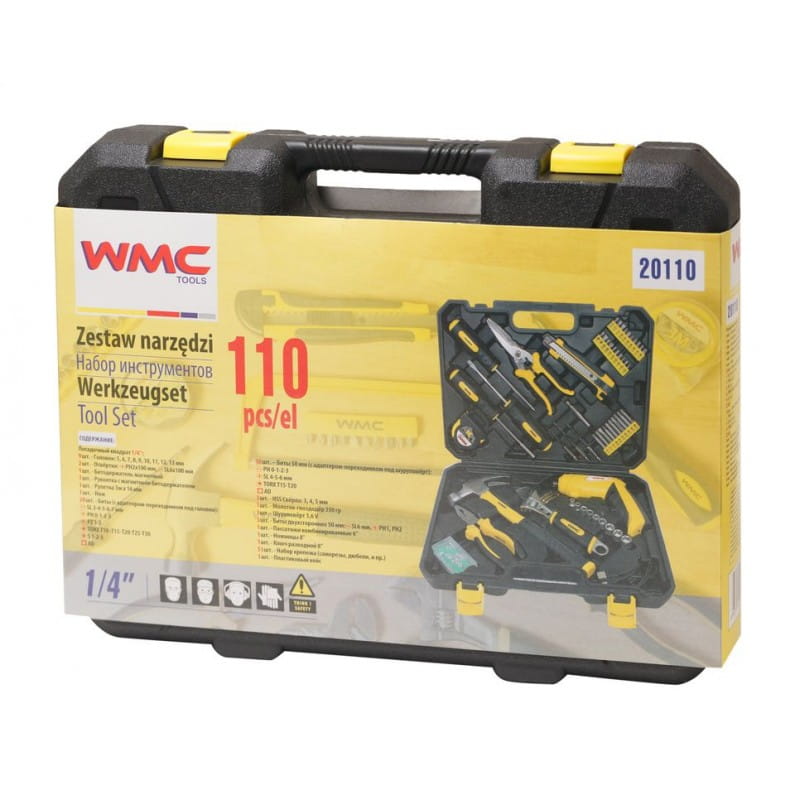 Haushalts-Werkzeugset mit Akku-Schrauber USB Bohrern und Bits 110 Teile