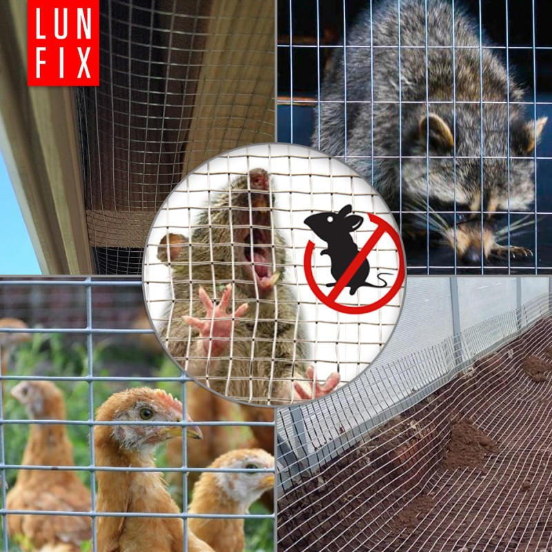 Siatka przeciw gryzoniom 13mm drut 0,8 ocynk h0,5m 1m