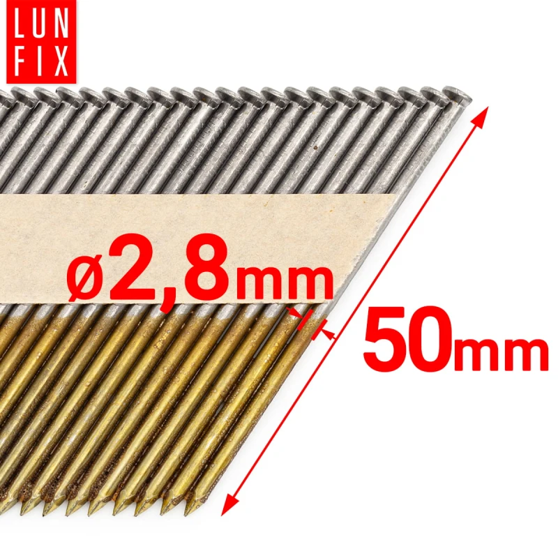 34° Grad Nagel Glatt 2,8 x 50 mm Packung 4000 Stück