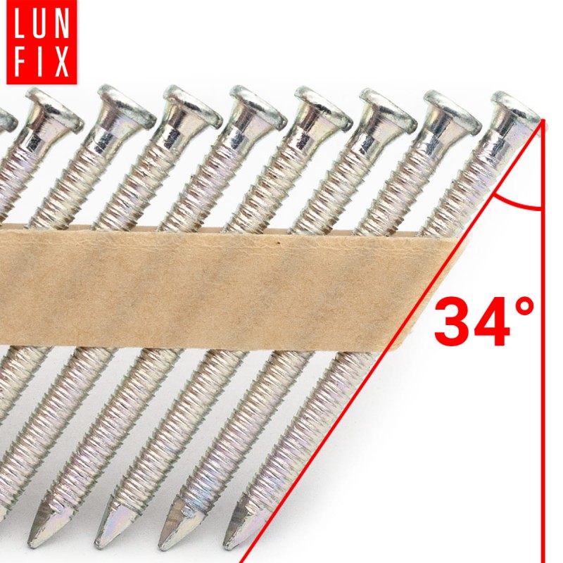 Gwoździe do gwoździarki 50mm 4x50 2 cale ANCHOR na papierze ocynkowane 1100szt.