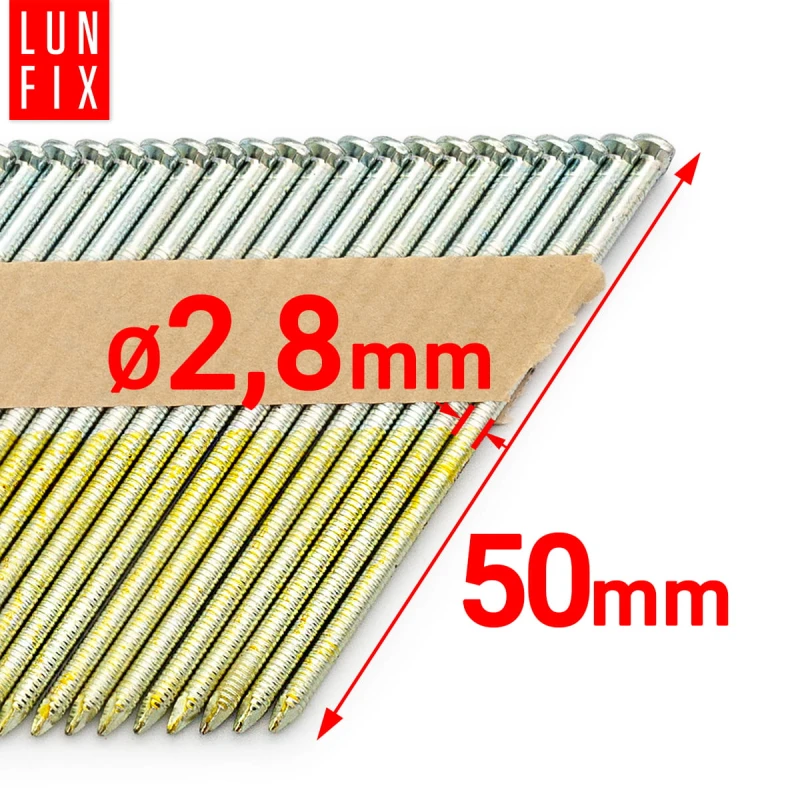 34° Grad Ringschaftnägel 2,8 x 50 mm Packung 4000